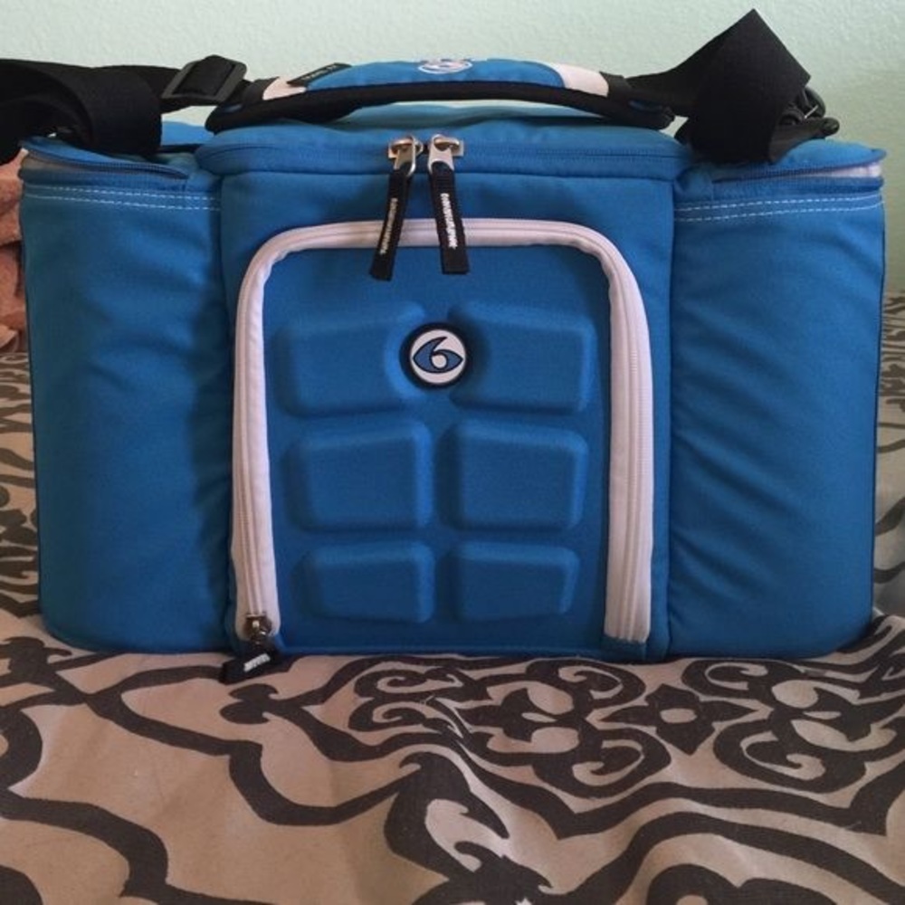 Blue six pack bag